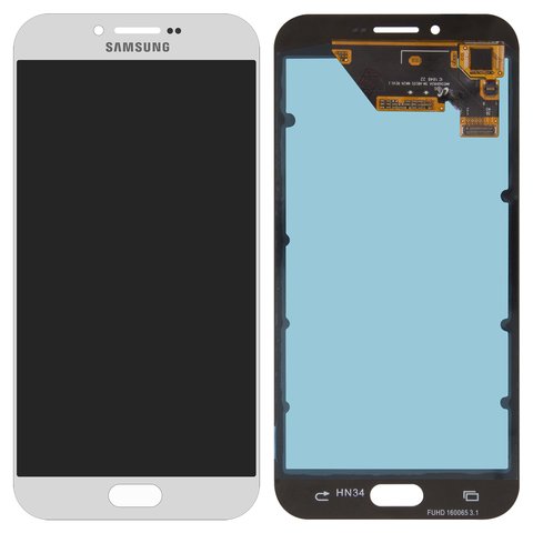 Дисплей для Samsung A810 Dual Galaxy A8 2016 , серебристый, без рамки, Оригинал переклеено стекло 