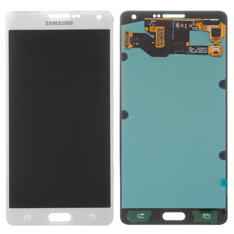 Дисплей для Samsung A700 Galaxy A7, белый, без рамки, High Copy, OLED 