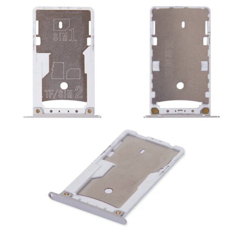 Тримач SIM карти для Xiaomi Redmi 4X, сріблястий