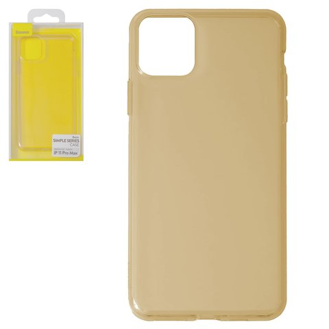 Чехол Baseus для iPhone 11 Pro Max, золотистый, прозрачный, силикон, #ARAPIPH65S 0V