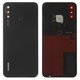 Задня панель корпуса для Huawei P20 Lite, чорна, із склом камери, з шлейфом сканера відбитку пальця (Touch ID), Original