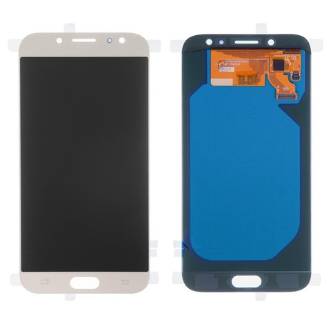 Дисплей для Samsung J730 Galaxy J7 2017 , золотистий, без логотипа, без рамки, High Copy, OLED 