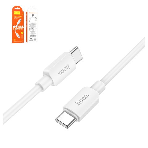 USB кабель Hoco X96, 2xUSB тип C, 100 см, 60 Вт, 3 A, белый, #6931474799135