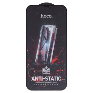 Защитное стекло Hoco G10 для Apple iPhone 12 Pro Max, Full Glue, Anti Static, без упаковки , черный