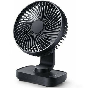 Вентилятор D606, черный, с держателем, с аккумулятором, настольный, USB тип C