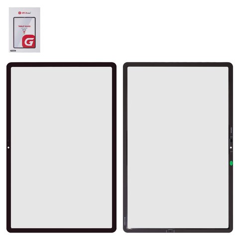 Скло корпуса G+OCA PRO для Samsung X800 Galaxy Tab S8 Plus Wi Fi, X806 Galaxy Tab S8 Plus 5G, з ОСА плівкою, чорне