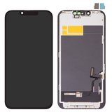 Дисплей для iPhone 13, черный, с рамкой, High Copy, без микросхемы, (OLED), SL OEM hard
