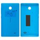 Housing Back Cover compatible with Nokia X Dual Sim, (blue, with side button)