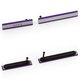 Side Button Cap compatible with Sony D6502 Xperia Z2, D6503 Xperia Z2, (full set, purple)