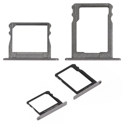 SIM Card Holder compatible with Huawei P8 GRA L09 , gray, set 2 pcs. 