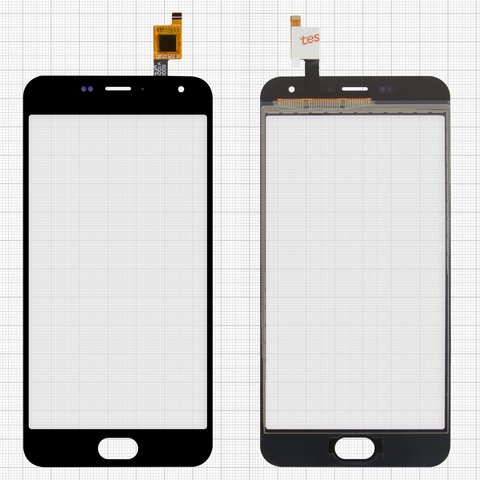 Touchscreen compatible with Meizu M2, M2 Mini, big IC, black, type 1, 6*6 mm 