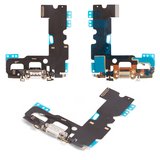 Шлейф для iPhone 7, коннектора наушников, коннектора зарядки, белый, с компонентами, HC