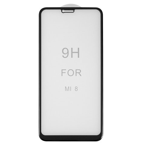 Защитное стекло All Spares для Xiaomi Mi 8, 5D Full Glue, черный, cлой клея нанесен по всей поверхности, M1803E1A