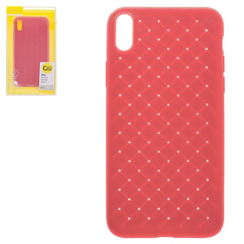 Case Baseus compatible with iPhone X, red, braided, silicone  #WIAPIPHX BV09