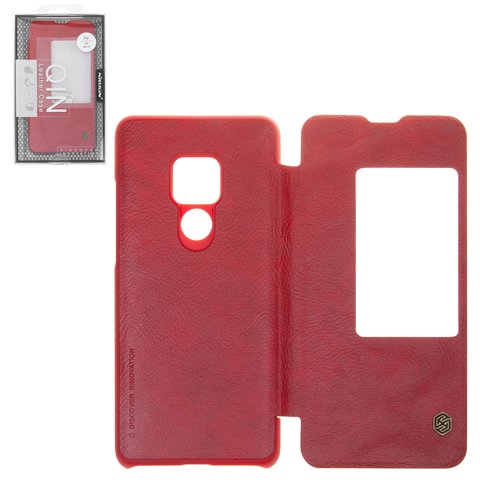 Case Nillkin Qin leather case compatible with Huawei Mate 20, red, flip, PU leather, plastic  #6902048166776