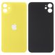 Housing Back Cover compatible with iPhone 11, (yellow, no need to remove the camera glass, big hole)