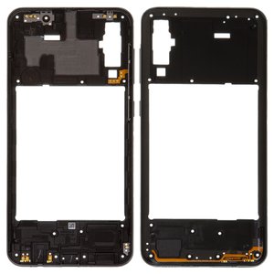 Housing Middle Part compatible with Samsung A505 Galaxy A50, black 