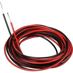 Wire In Silicone Insulation 26AWG, 0,16 мм², 1 m, black, UL3135 