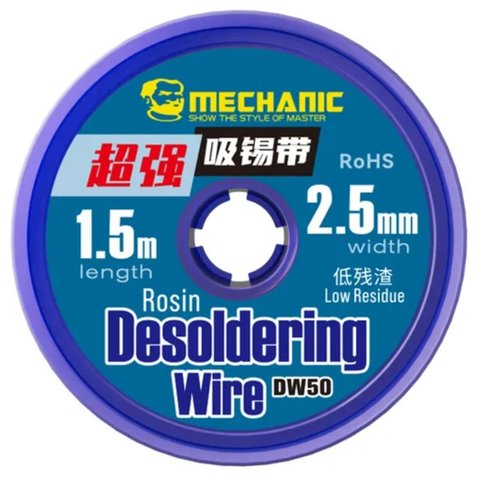 Desoldering Wick Mechanic DW50 2515, (W  2.5 mm, L  1.5 m 