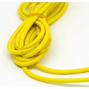 Wire In Silicone Insulation 14AWG, 2 мм², 1 m, yellow, UL3135 