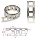 Nickel Tape for Battery Welding 21700 2P, (0,3 mm, 21.5 mm, 1 m, nickel-plated steel)