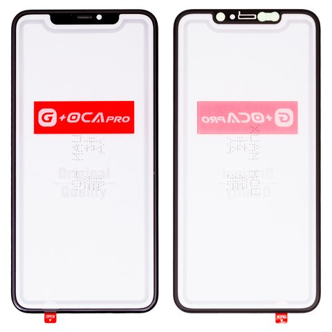 Housing Glass G+OCA PRO compatible with iPhone 11 Pro Max, with OCA film, black 