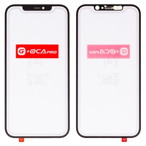 Housing Glass G+OCA PRO compatible with iPhone 12 Pro Max, with OCA film, black 