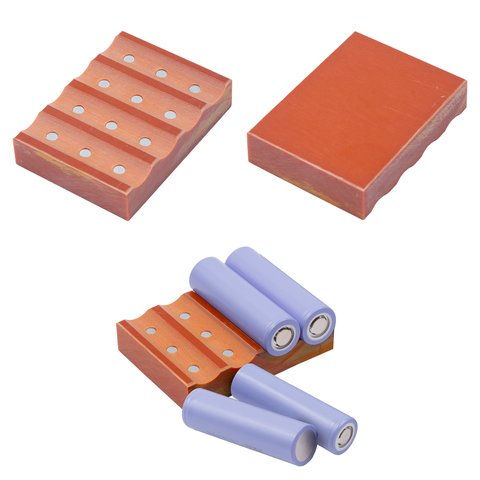 Battery Holder 21700 for Spot Welding, 1x4, magnetic 