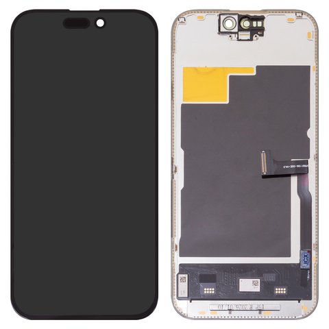 Pantalla LCD JCID puede usarse con iPhone 15 Pro, negro, con marco, HC, sin error, OLED  soft, Diagnosable, 120Hz