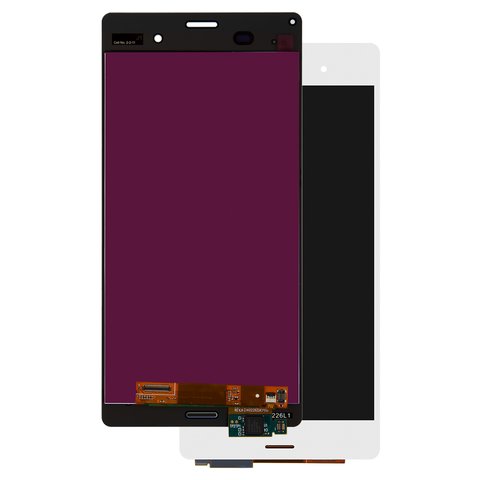 LCD compatible with Sony D6603 Xperia Z3, D6633 Xperia Z3 DS, D6643 Xperia Z3, D6653 Xperia Z3, white, Original PRC  