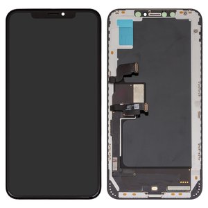 LCD compatible with iPhone XS Max, black, with frame, Original PRC , NEW 