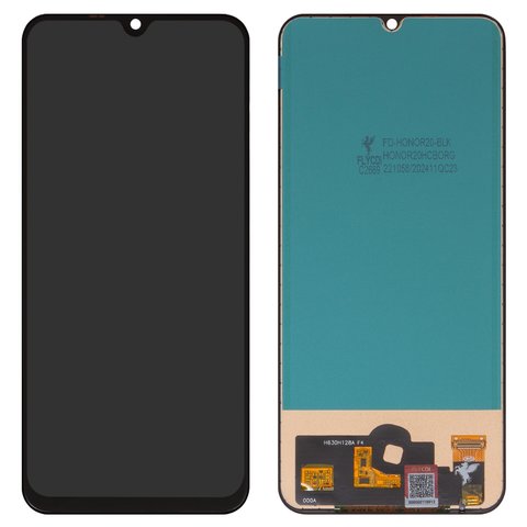 LCD compatible with Huawei P Smart S, Y8p, black, without frame, FLYCDI, H630H128A