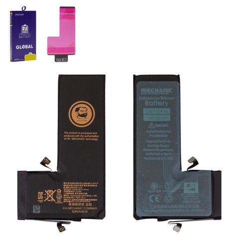 Battery Mechanic compatible with Apple iPhone 11 Pro, Li Polymer, 3.8 V, 3400 mAh, High Capacity, original IC