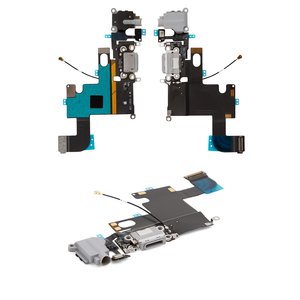 Cable flex puede usarse con iPhone 6, del conector de carga, del conector de auriculares, blanco, con micrófono, con componentes