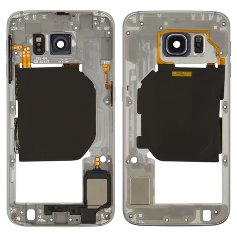 Parte media de carcasa puede usarse con Samsung G920F Galaxy S6, negra