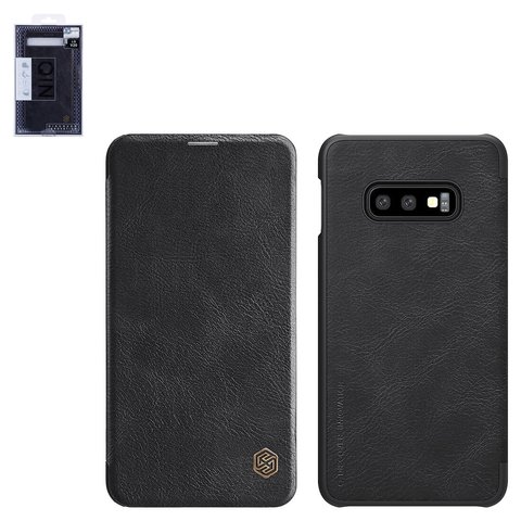 Funda Nillkin Qin leather case puede usarse con Samsung G970 Galaxy S10e, negro, libro, plástico, cuero PU, #6902048171596