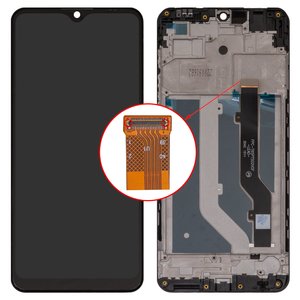 Pantalla LCD puede usarse con ZTE Blade 20 Smart, negro, con marco, High Copy, V2050