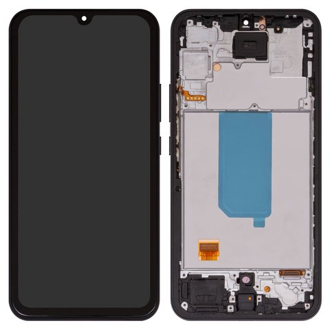 Pantalla LCD puede usarse con Samsung A346 Galaxy A34 5G, negro, con marco, High Copy, original LCD size, OLED 