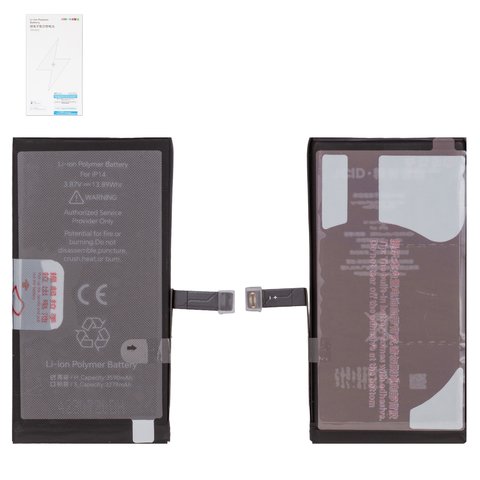 Batería JCID puede usarse con Apple iPhone 14, Li Polymer, 3.87 V, 3590 mAh, mayor capacidad, high capacity