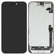 Pantalla LCD puede usarse con iPhone 16 Plus, negro, con marco, vidrio reemplazado