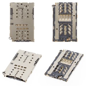 Коннектор SIM карты для Samsung A320F Galaxy A3 2017 , A520F Galaxy A5 2017 , A530F Galaxy A8 2018 , A530F DS Galaxy A8 2018 , G930F Galaxy S7, G935F Galaxy S7 EDGE, G960F Galaxy S9, G965F Galaxy S9 Plus, N950F Galaxy Note 8, N950FD Galaxy Note 8 Duos