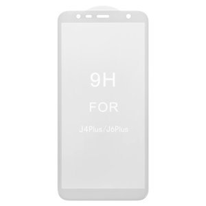 Захисне скло All Spares для Samsung J415F Galaxy J4+, J610 Galaxy J6+, 5D Full Glue, білий, шар клею нанесений по всій поверхні