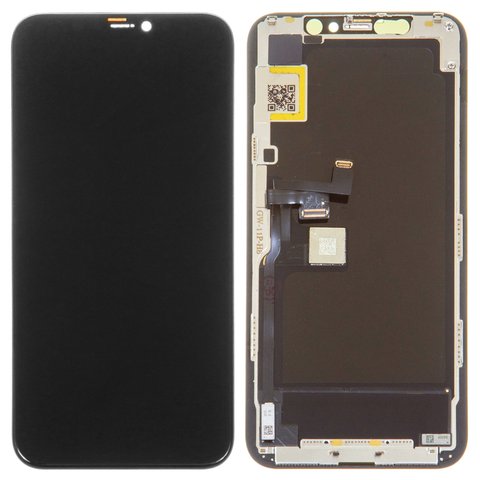 Дисплей для iPhone 11 Pro, чорний, із сенсорним екраном, з рамкою, OLED , HC, GX OEM hard