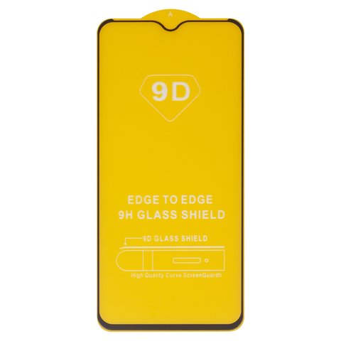 Защитное стекло для Xiaomi Poco M2, Poco M3, Redmi 9, Redmi 9T, совместимо с чехлом, Full Glue, без упаковки , черный, cлой клея нанесен по всей поверхности