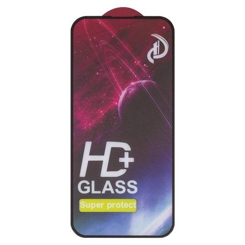 Захисне скло All Spares для Apple iPhone 15 Pro, сумісне з чохлом, Full Glue, чорний