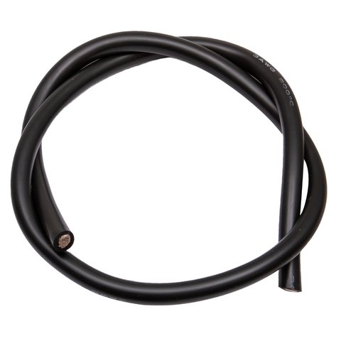 Провод в силиконовой изоляции 3AWG, 35 мм², 1 м, черный, UL3135