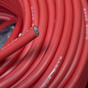 Провід в силіконовій ізоляції 5AWG, 20,1 мм², 1 м, червоний, UL3135