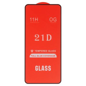 Захисне скло для Vivo Y30, сумісне з чохлом, Full Glue, без упаковки , чорний