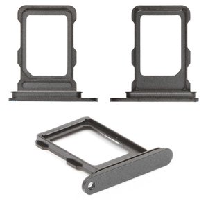 Тримач SIM карти для iPhone 16 Pro, iPhone 16 Pro Max, чорний, single Sim, black titanium