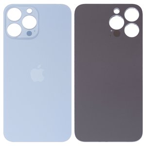 Задняя панель корпуса для iPhone 13 Pro Max, голубая, не нужно снимать стекло камеры, Original PRC , sierra Blue, big hole